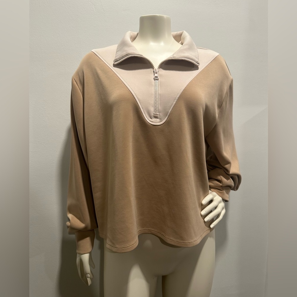 Sincerely Jules Active Colorblock Modal Crop Jacket Pullover